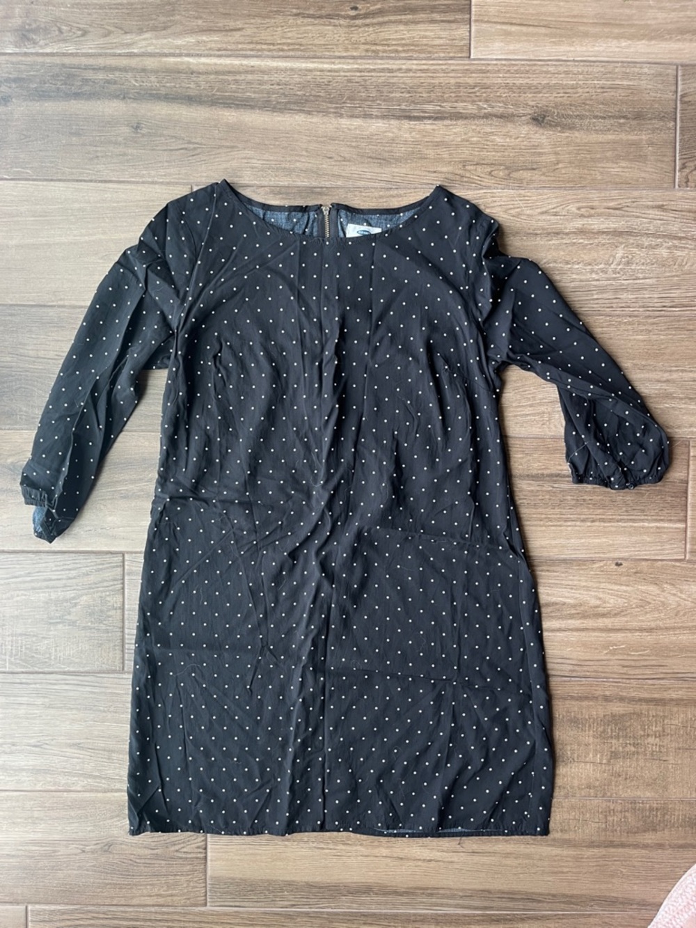 Black Polka Dot short Dress
